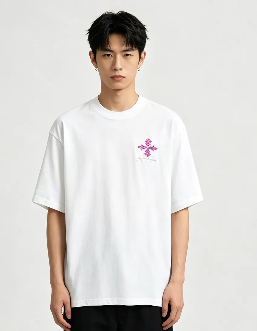 Louis Vuitton/Louis Vuitton warm Color Change embroidered logo short sleeves